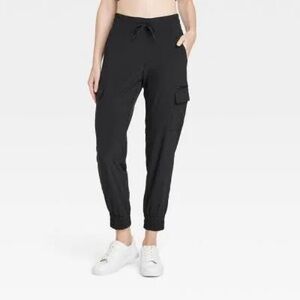 Women's Black Cargo Joggers - Size Large
